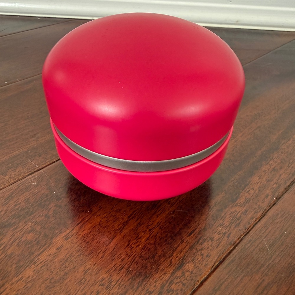 Teavana Hot Pink Tea Storage Tin‎ Canister Metal Container Airtight Jar Macaroon